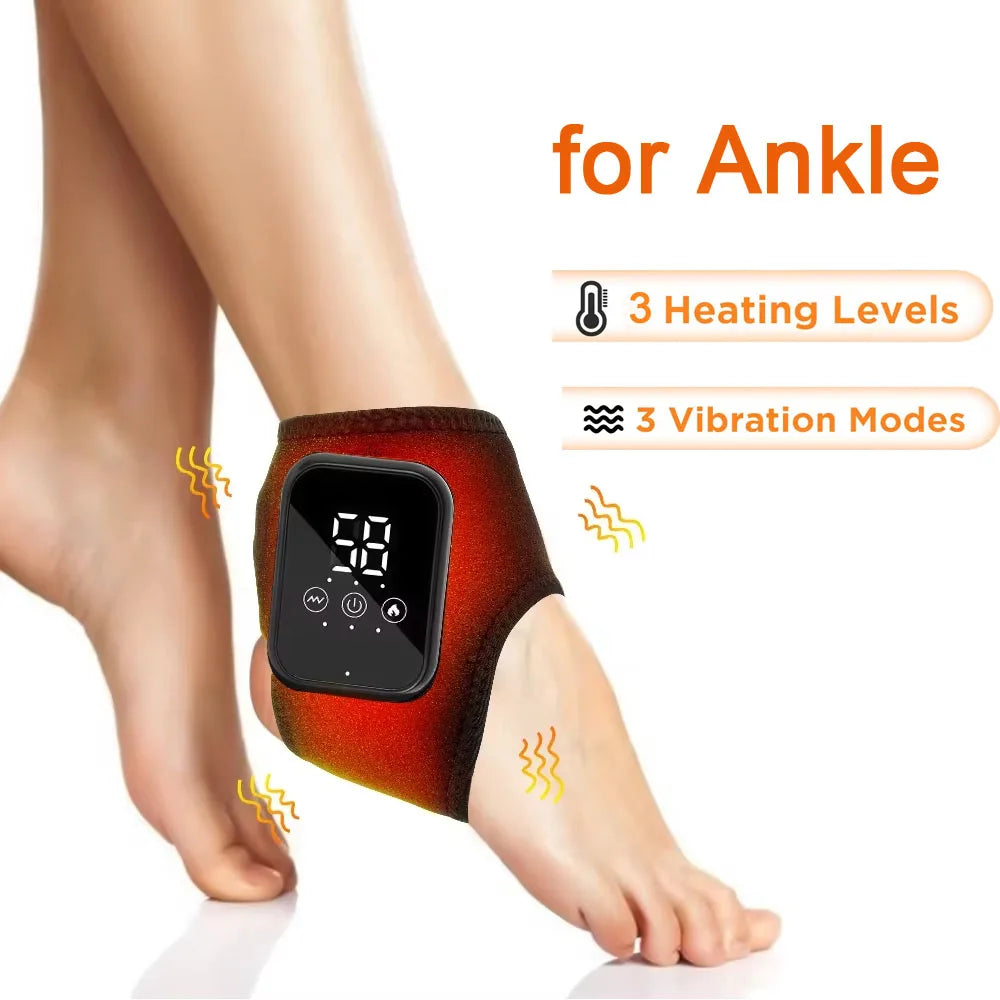 ComfortGuard | Electric Ankle Massager with Hot Compress & Vibration | Adjustable Settings for Pain Relief 3