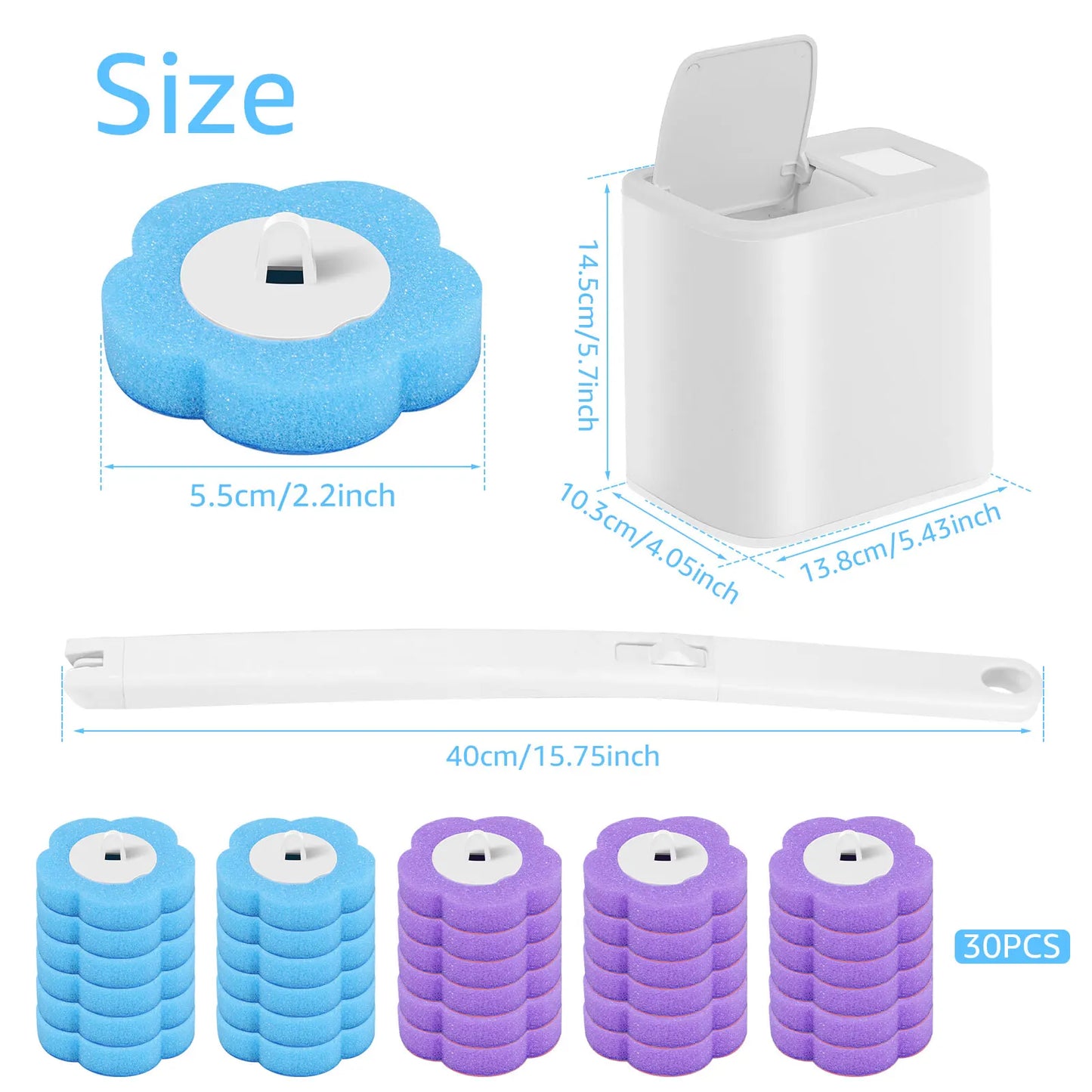 Effortless Hygiene | Toilet Cleaning Brush Kit with Disposable Heads & Long Handle 14