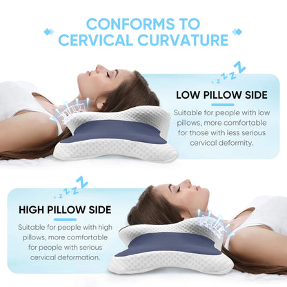 Ergonomic Memory Foam Pillow with Contoured Design | Optimal Neck Support for Side Sleepers 9