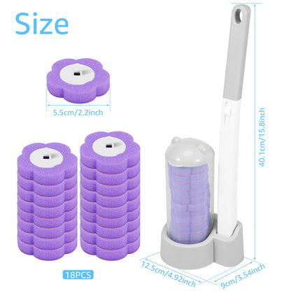 Effortless Hygiene | Toilet Cleaning Brush Kit with Disposable Heads & Long Handle 8