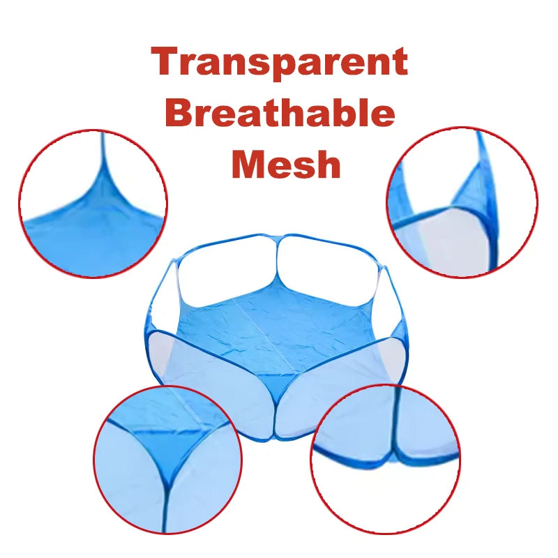 Kids Playpen | 120cm Hexagon Ball Pool with Transparent Mesh Design | Safe Play Area for Endless Fun 8