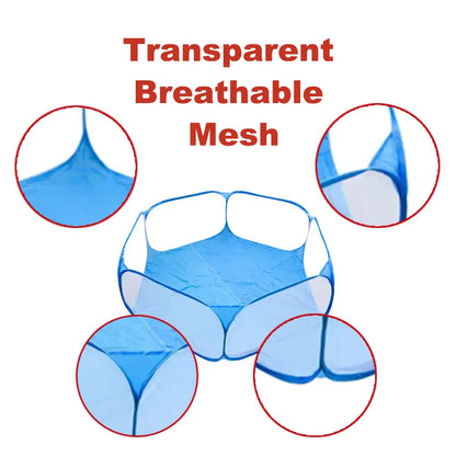 Kids Playpen | 120cm Hexagon Ball Pool with Transparent Mesh Design | Safe Play Area for Endless Fun 8