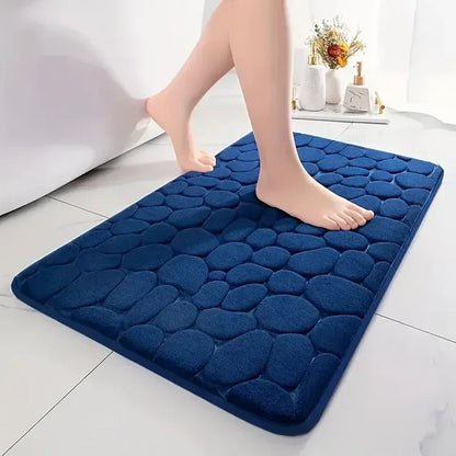 Elegant Cobblestone Bath Mat | 3D Non-Slip Design for Enhanced Safety 5