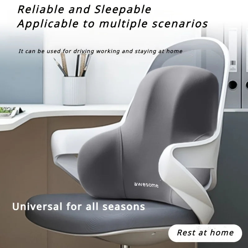 Comfort Cushion | 2-in-1 Memory Foam Seat & Lumbar Pillow Set for Back Support 4
