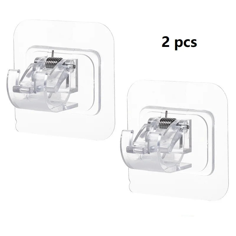 Home Essentials | Self-Adhesive Curtain Rod Bracket Holders for Easy Installation 8